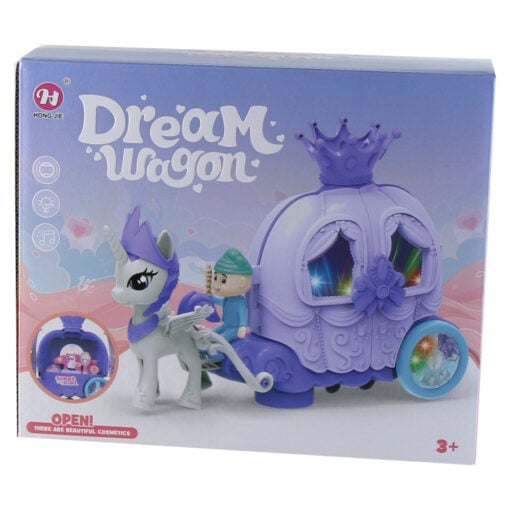Caleasca muzicala cu unicorn si accesorii
