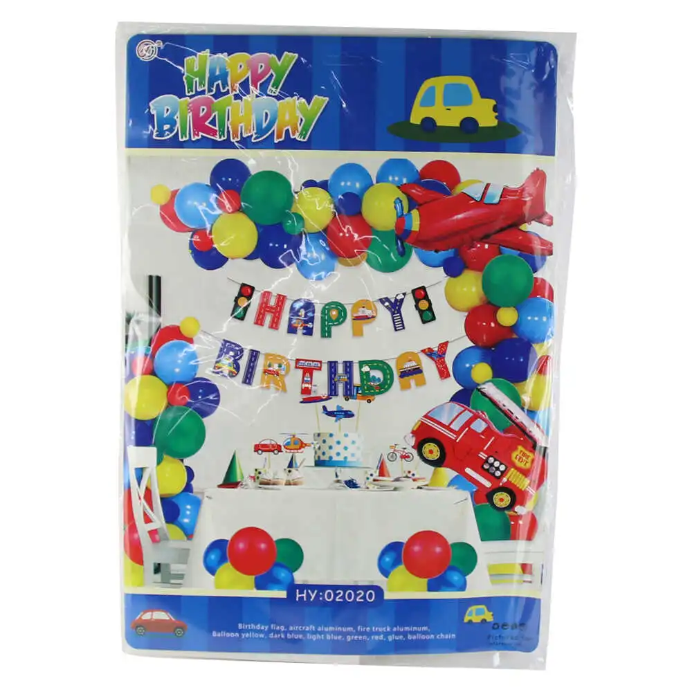 Set baloane Happy Birthday Vehicule
