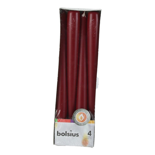 Set 4 lumanari conice Bolsius