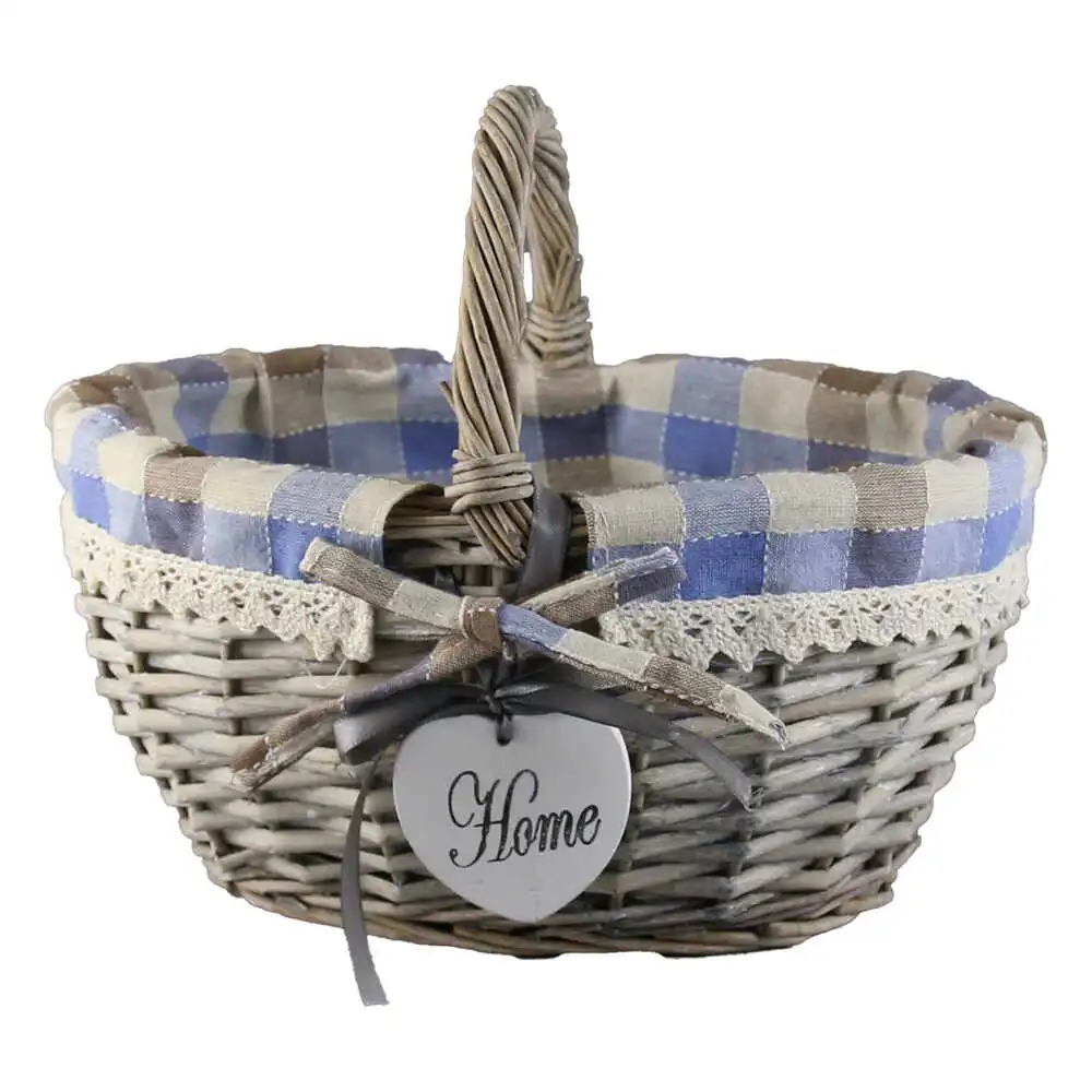 Cos din rachita cu maner si husa 28x22 CM "Home" Cos din rachita cu maner si husa 28x22 CM "Home"