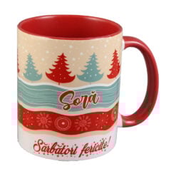 Cana ceramica "Sora...Sarbatori Fericite!"