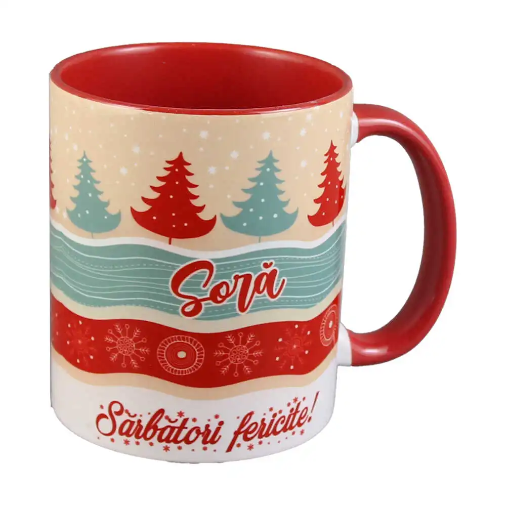 Cana ceramica "Sora...Sarbatori Fericite!"
