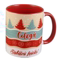 Cana ceramica "Colega...Sarbatori Fericite!"