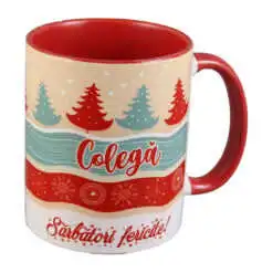 Cana ceramica "Colega...Sarbatori Fericite!"