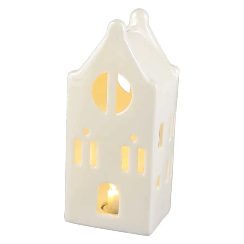 Casuta de Craciun cu led din ceramica 6x15 CM Casuta de Craciun cu led din ceramica 6x15 CM
