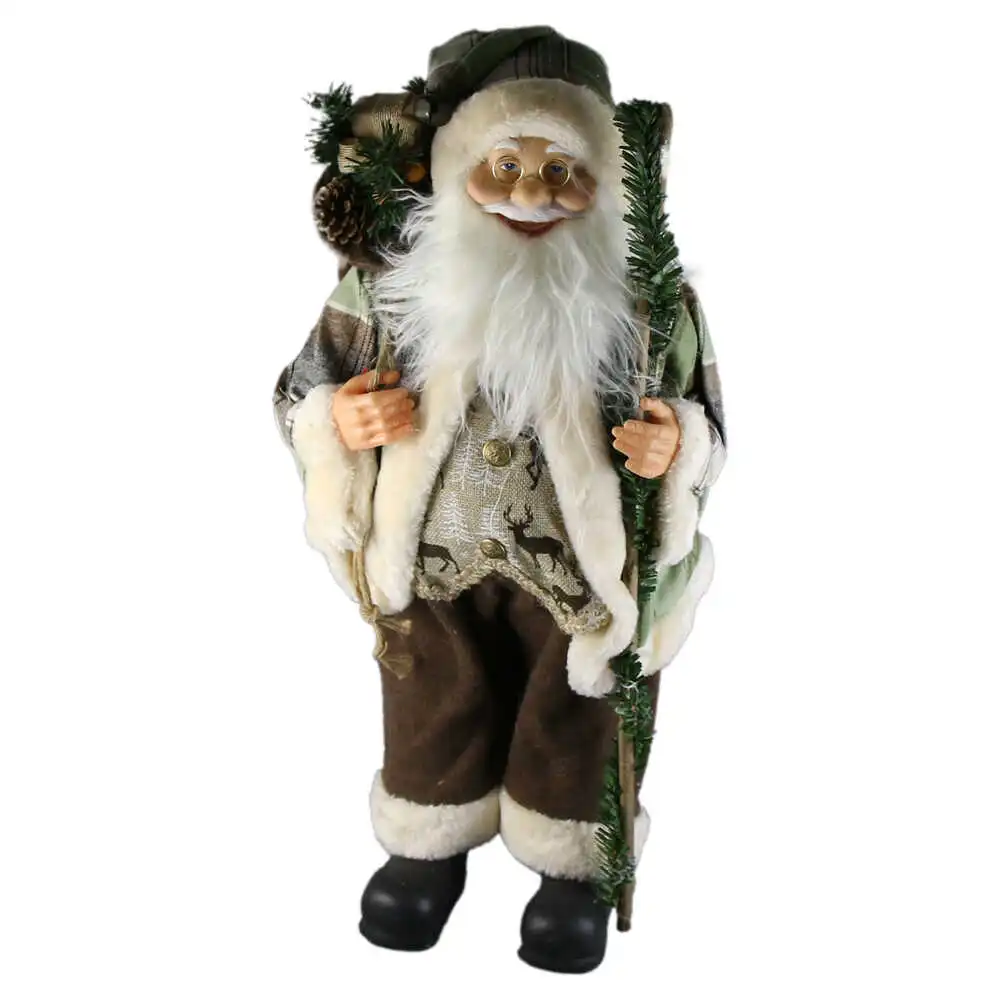 Figurina Mos Craciun cu sac 60 CM Figurina Mos Craciun cu sac 60 CM