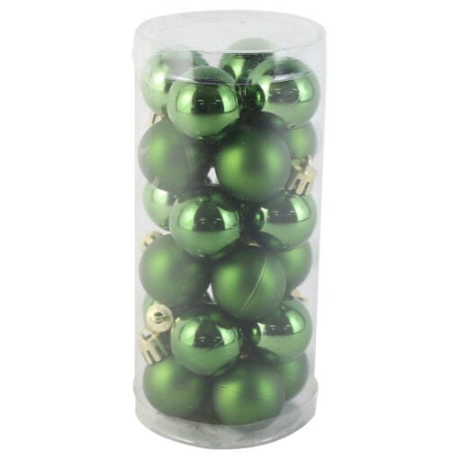 Set 24 globuri din plastic Verde
