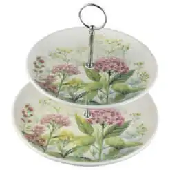Platou etajat cu 2 nivele din ceramica