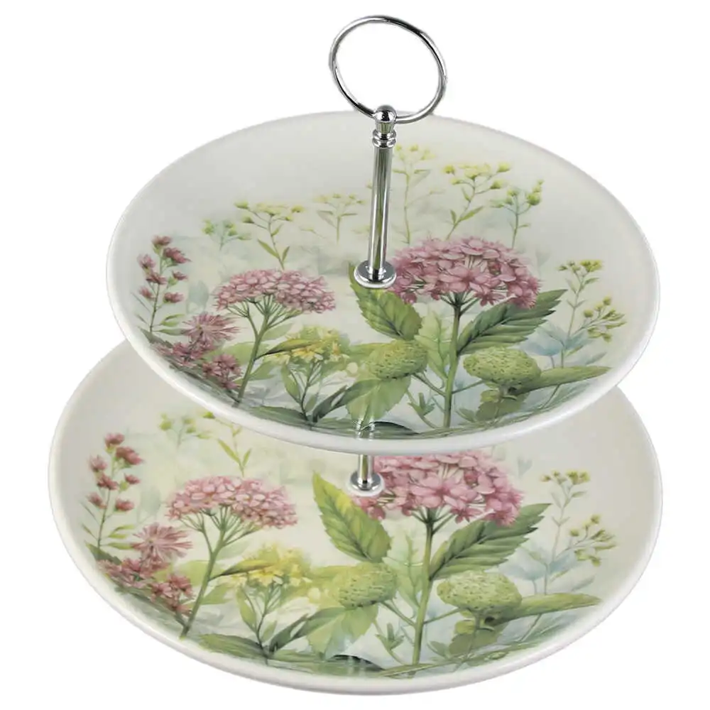 Platou etajat cu 2 nivele din ceramica Platou etajat cu 2 nivele din ceramica