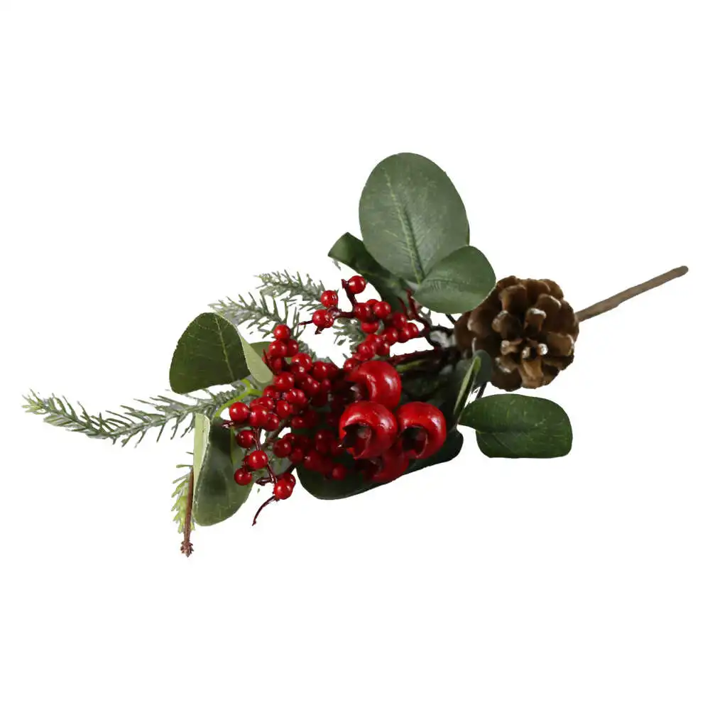 Pick creanga cu bobite si con de brad 40 CM Pick creanga cu bobite si con de brad 40 CM