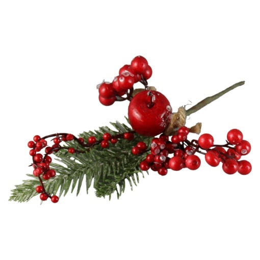 Pick creanga cu bobite rosii si mar 25 CM
