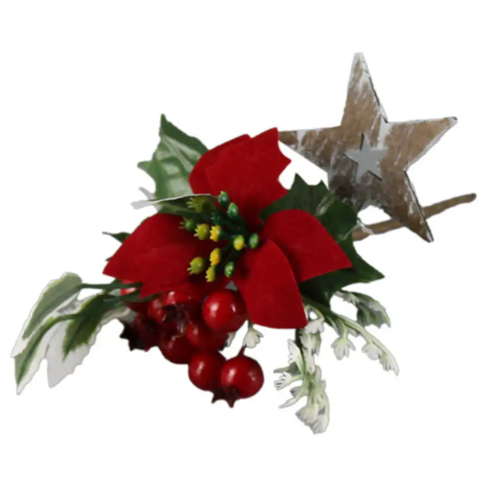 Pick creanga cu craciunita 23 CM Pick creanga cu craciunita 23 CM