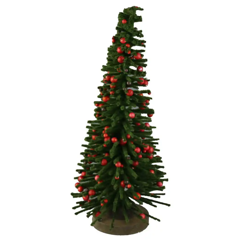 Brad cu bobite foam rosii 15x30 CM Brad cu bobite foam rosii 15x30 CM