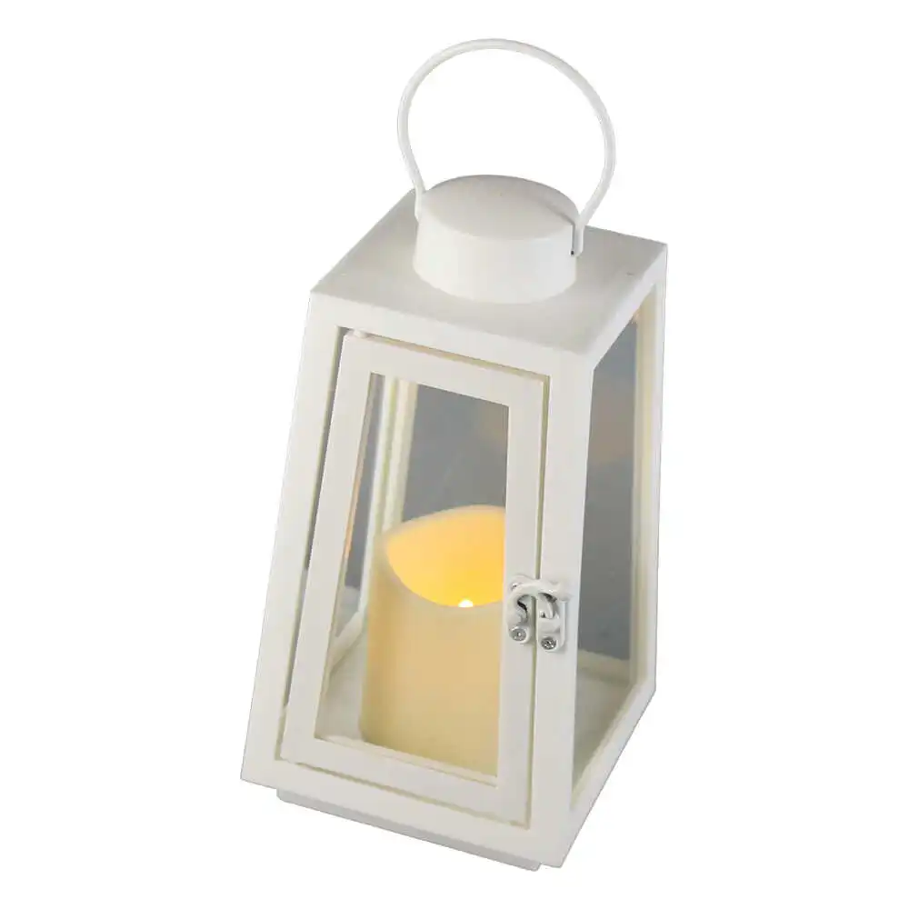 Felinar plastic cu lumanare led 11x20 CM