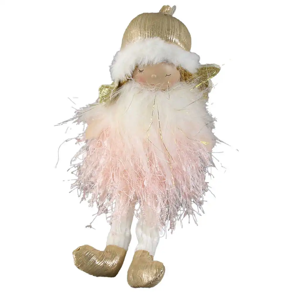 Figurina Ingeras din textil cu picioare mobile 21 CM