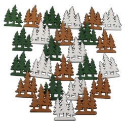 Set 25 decor craft Brad din lemn 3x5 CM