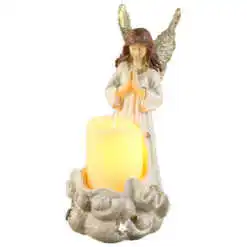Figurina Ingeras cu candela 10x20 CM