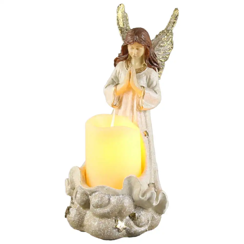 Figurina Ingeras cu candela 10x20 CM