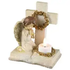 Figurina Ingeras cu candela 13x15 CM