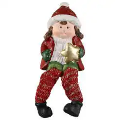 Figurina Copil din ceramica cu picioare mobile 17CM