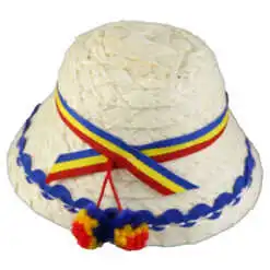 Palarie osan pentru decor cu banda tricolora 10x7 CM
