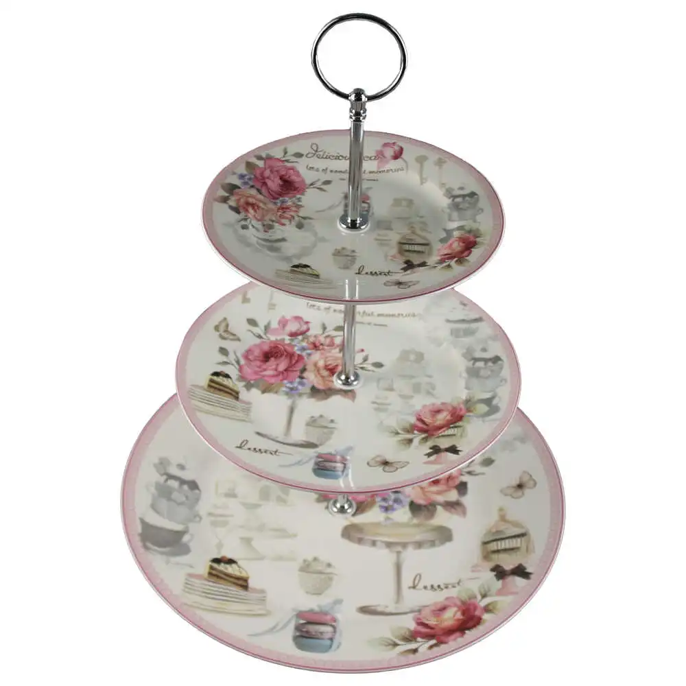Platou din ceramica cu 3 nivele