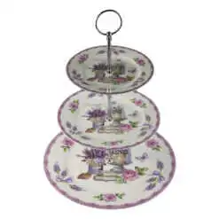 Platou din ceramica cu 3 nivele