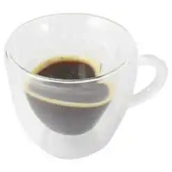 Ceasca de sticla cu pereti dublii Inima 8 CM