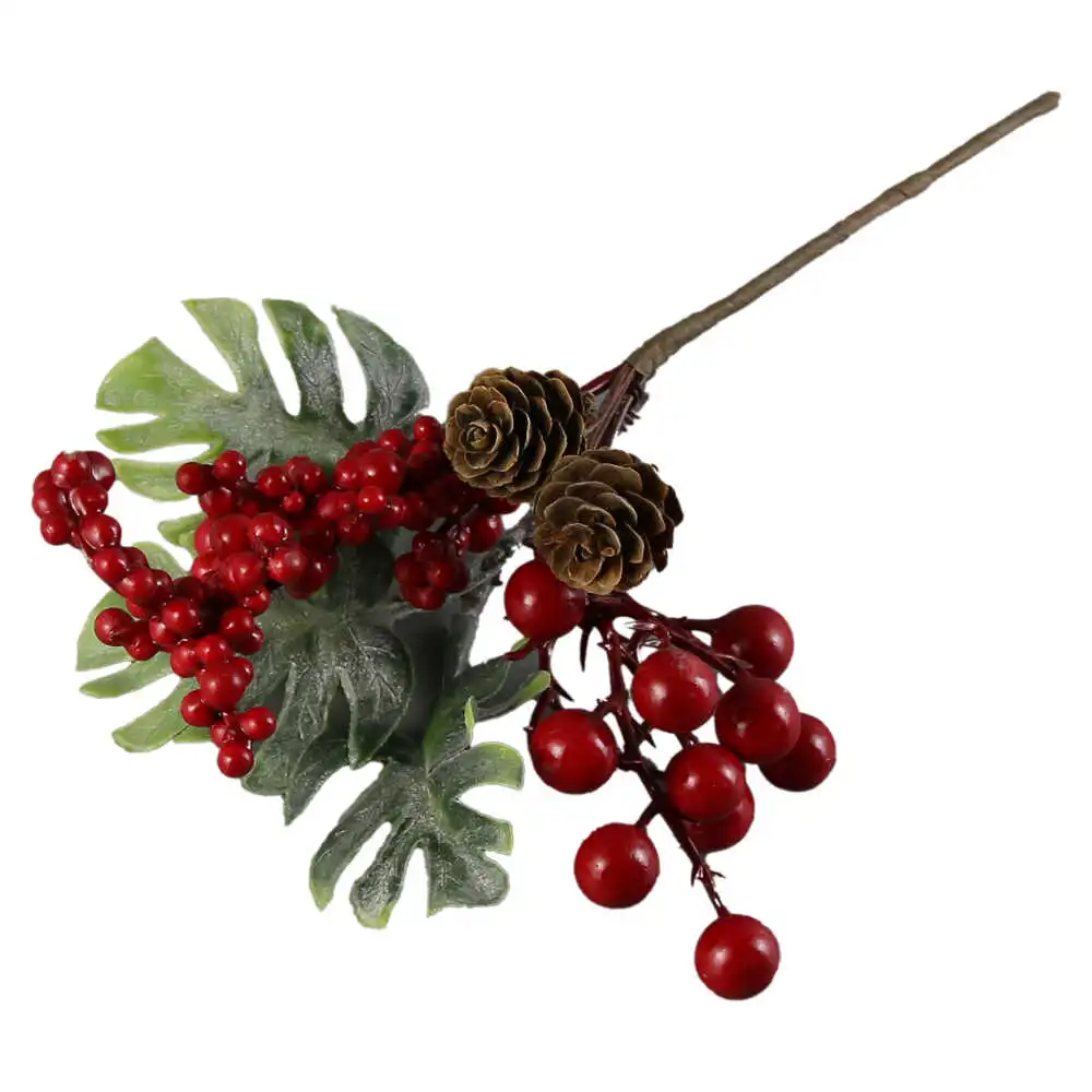 Pick creanga cu bobite rosii si frunze Pick creanga cu bobite rosii si frunze