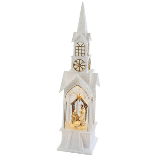 Ornament muzical de Craciun Biserica 11x35 CM