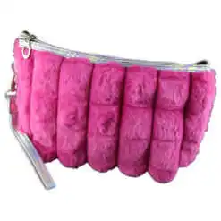 Geanta cosmetica pufoasa din blana sintetica 22x13 CM