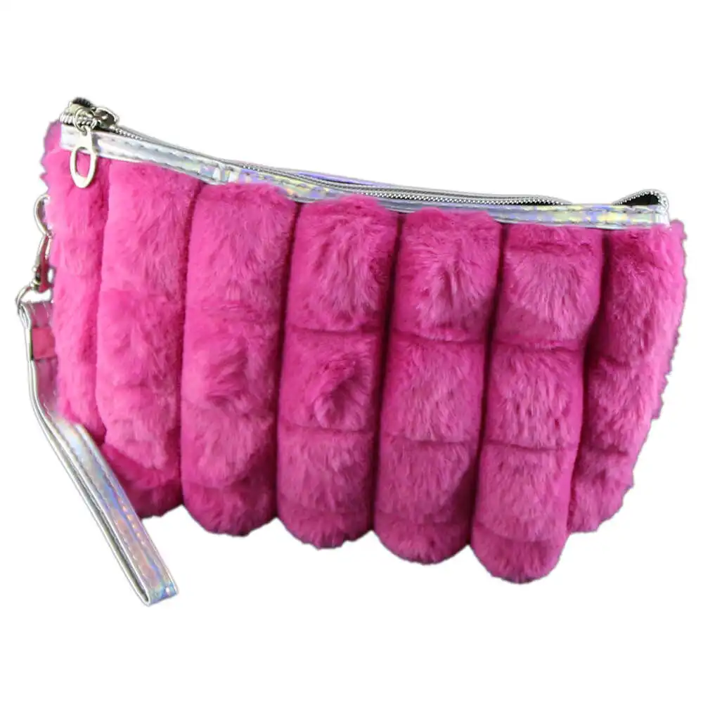 Geanta cosmetica pufoasa din blana sintetica 22x13 CM