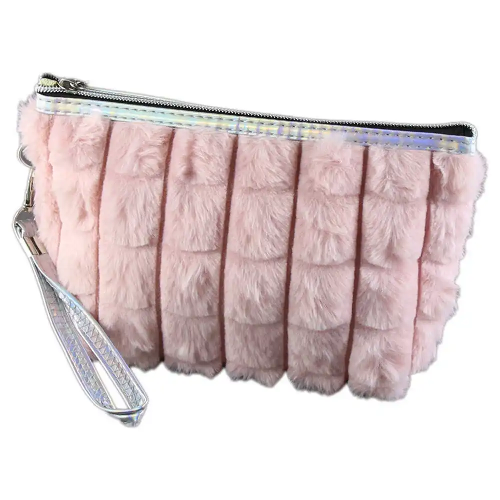 Geanta cosmetica pufoasa din blana sintetica 22x13 CM