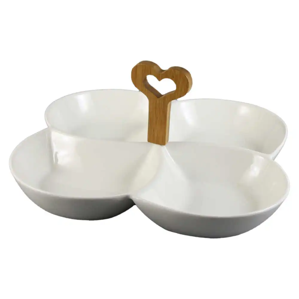 Tava din ceramica cu patru compartimente 25x25 CM Tava din ceramica cu patru compartimente 25x25 CM