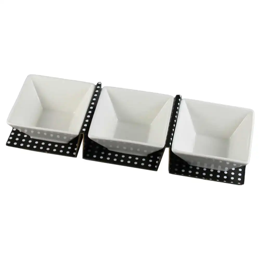 Set 3 boluri din portelan 9x4.5 CM