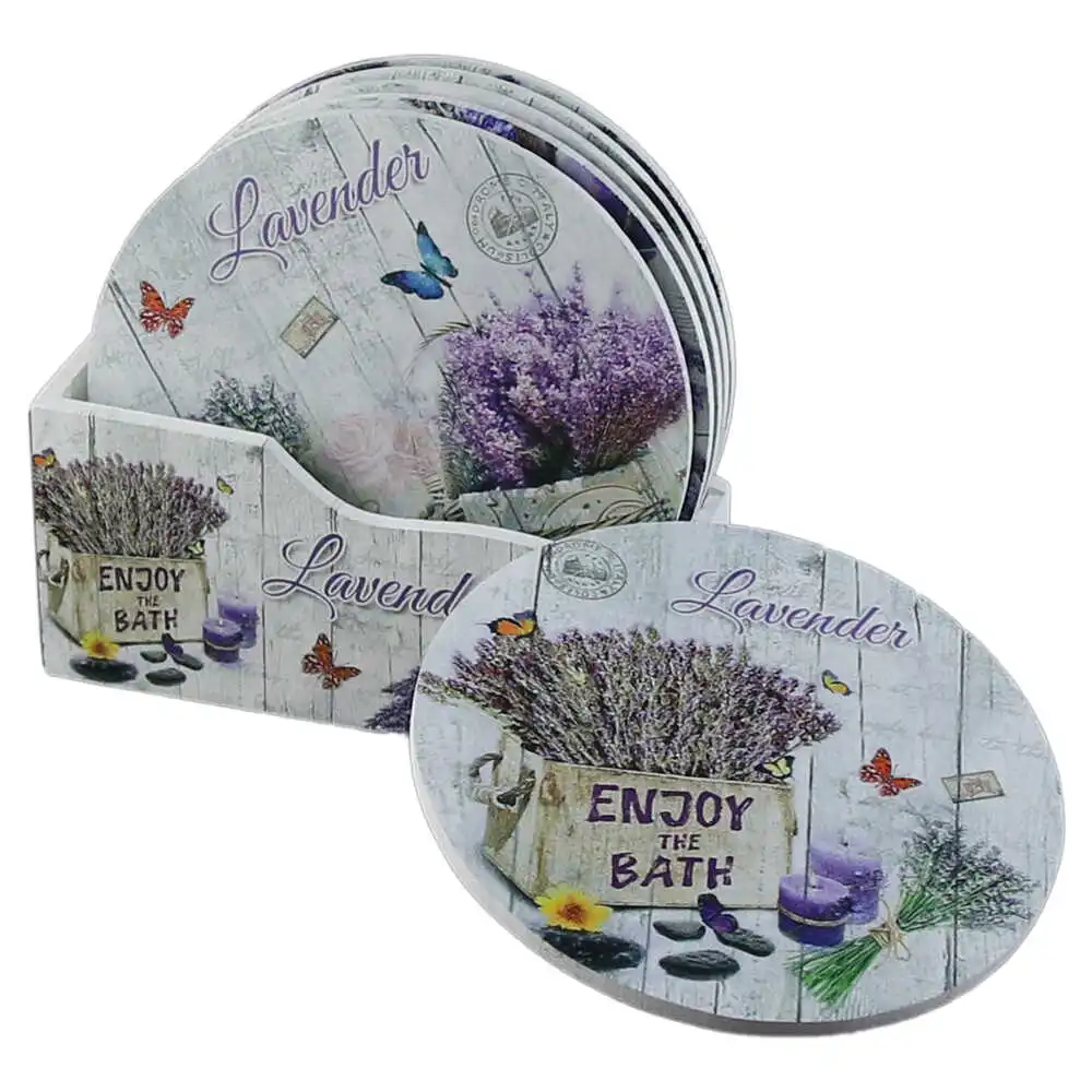 Set 6 suporturi pentru pahare din lemn Set 6 suporturi pentru pahare din lemn