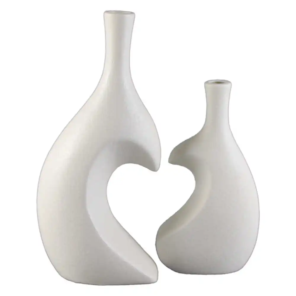 Set 2 vaze din ceramica Inima 24 CM Set 2 vaze din ceramica Inima 24 CM
