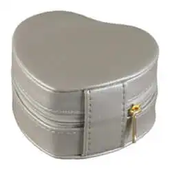 Cutie bijuterii Inimioara cu sertar si fermoar 9x9x5.5 CM