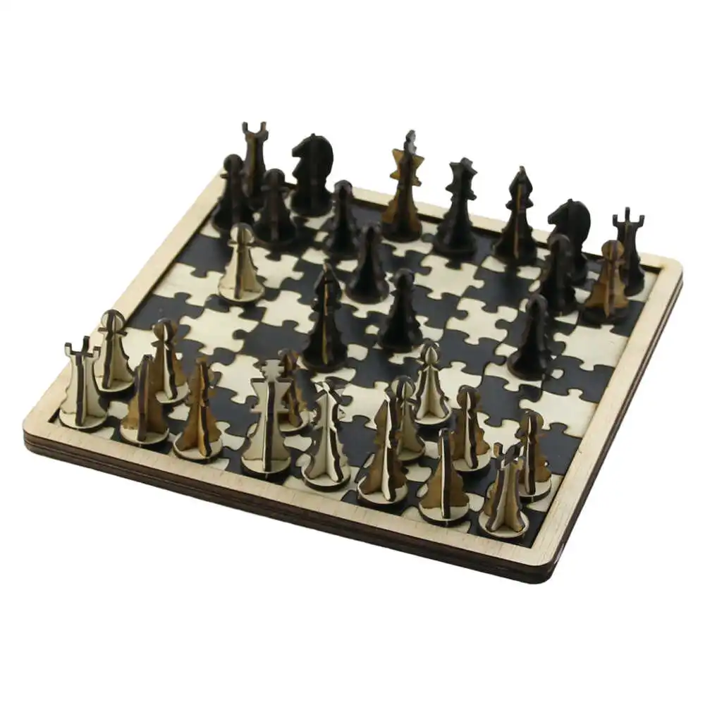 Joc sah cu puzzle DIY 3D Joc sah cu puzzle DIY 3D