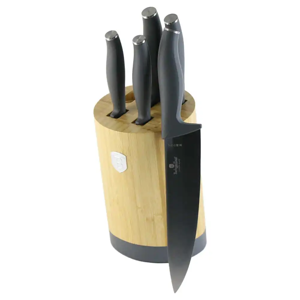 Set 5 cutite cu suport bambus Set 5 cutite cu suport bambus