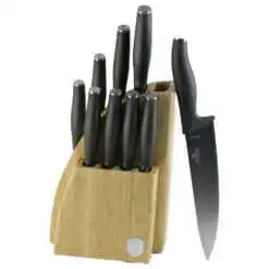 Set 9 cutite cu suport bambus