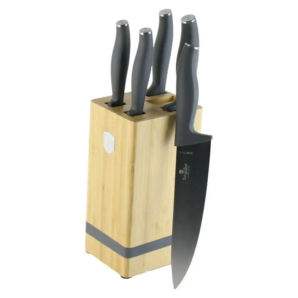 Set 5 cutite cu suport bambus Set 5 cutite cu suport bambus