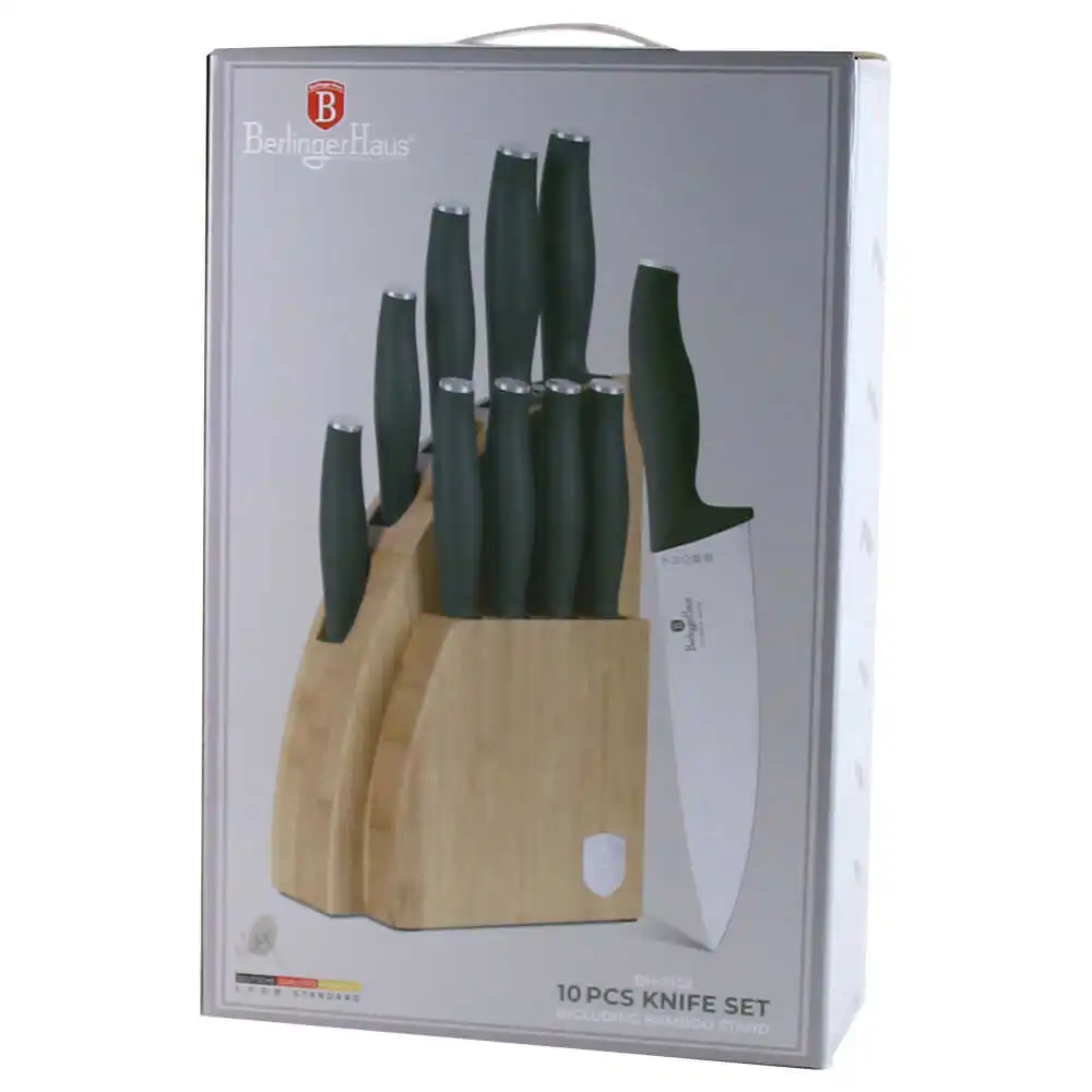 Set 9 cutite cu suport bambus Set 9 cutite cu suport bambus