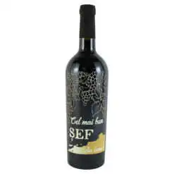 Vin rosu 750 ml "Cel mai bun Sef din lume!"