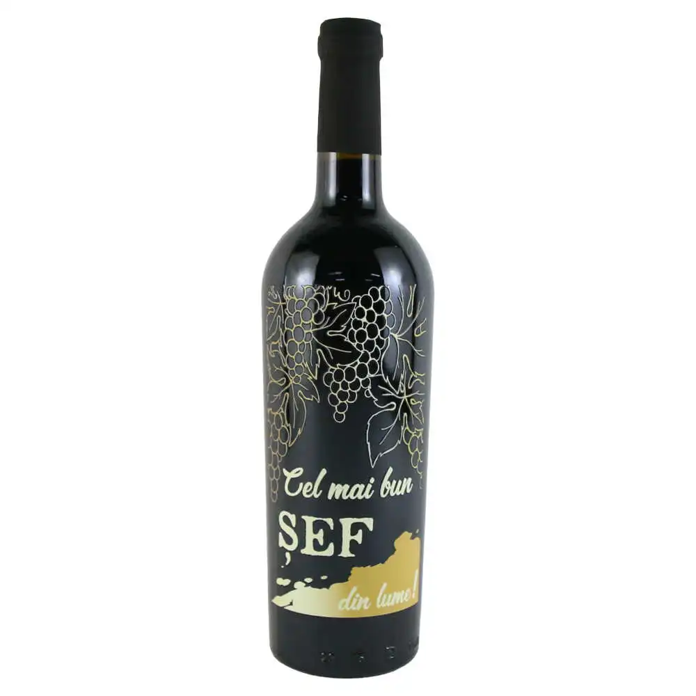 Vin rosu 750 ml "Cel mai bun Sef din lume!"