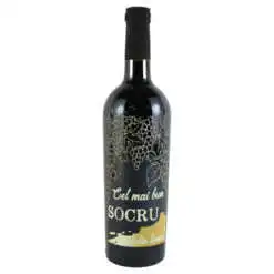 Vin rosu 750 ml "Cel mai bun Socru din lume!"