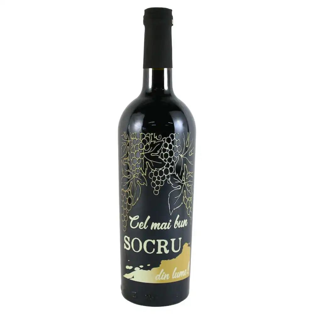 Vin rosu 750 ml "Cel mai bun Socru din lume!"