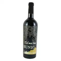 Vin rosu 750 ml "Cel mai bun Bunic din lume!"