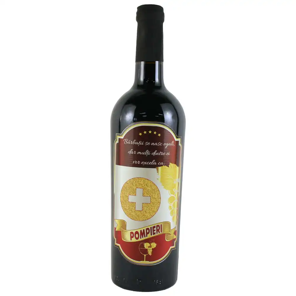 Vin rosu 750 ml "Pompieri !" Vin rosu 750 ml "Pompieri !"