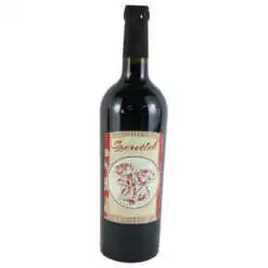 Vin rosu 750 ml "Szeretlek!" cu trandafiri